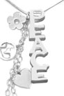 Sleek Finished Peace Necklace with Hanging Charms