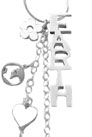Sleek Finished Earth Necklace with Hanging Charms